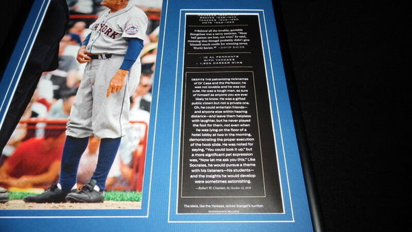 Casey Stengel Framed 12x18 Photo Display Mets