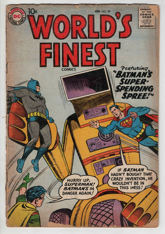 World's Finest #99 VINTAGE 1959 DC Comics Superman Batman