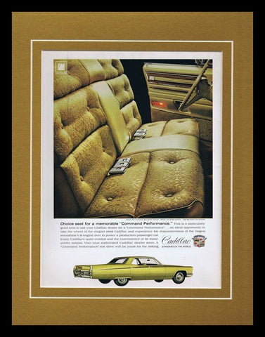 1968 Cadillac Command Performance Framed 11x14 ORIGINAL Vintage Advertisement