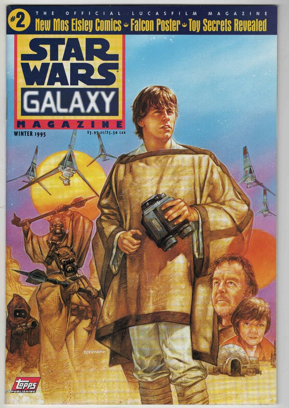 Topps Star Wars Galaxy Magazine #2 VINTAGE 1995 Mark Hamill