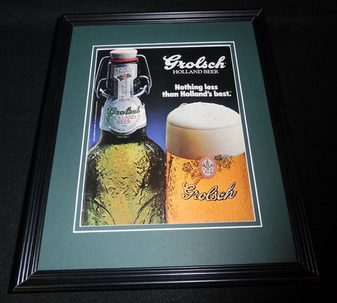 1985 Grolsch Holland Beer Framed 11x14 ORIGINAL Vintage Advertisement