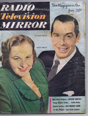 ORIGINAL Vintage June 1951 TV Radio Mirror Magazine Milton Berle Kate Smith