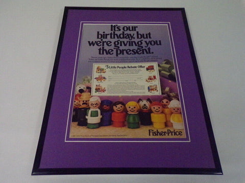 1987 Fisher Price Little People 11x14 Framed ORIGINAL Vintage Advertisement