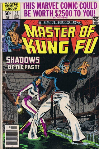 Master of Kung Fu #92 ORIGINAL Vintage 1980 Marvel Comics Shang Chi