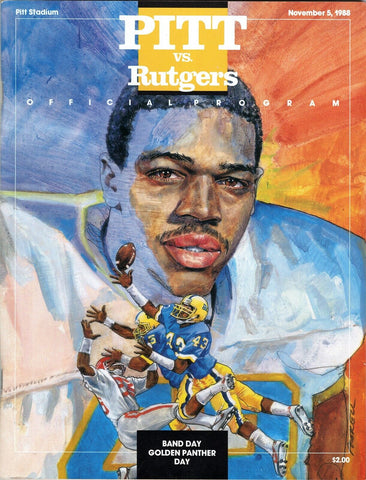 VINTAGE Nov 5 1988 Rutgers @ Pitt Panthers Football Program 