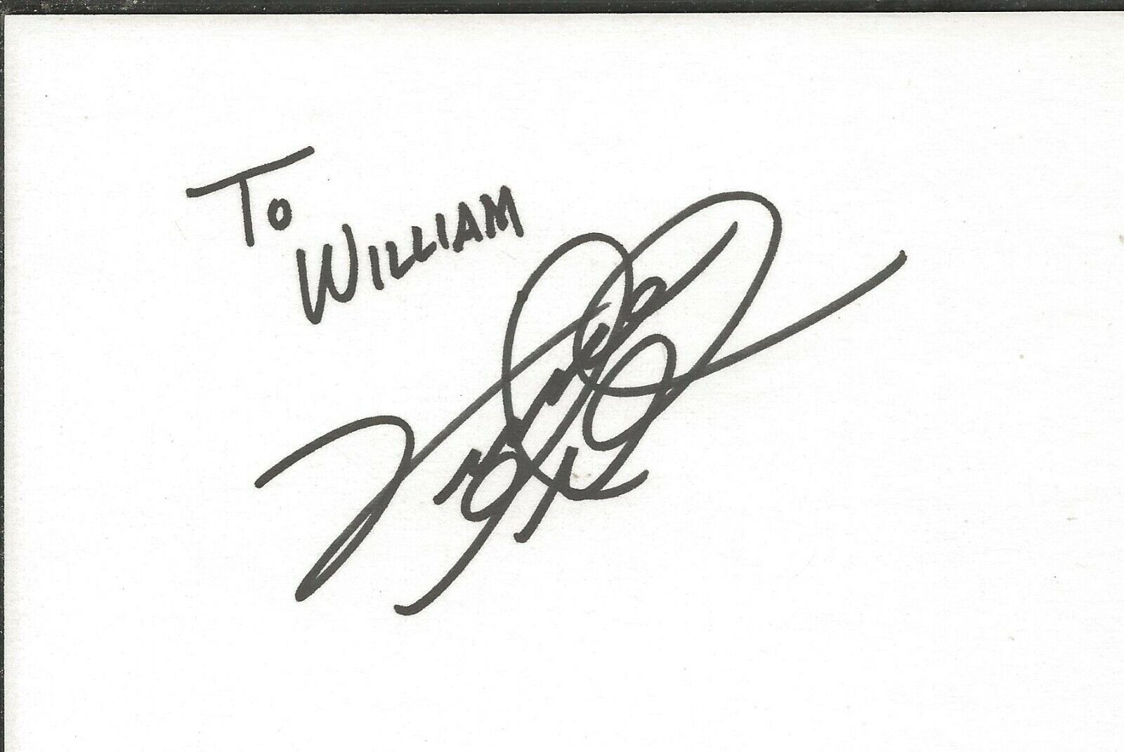 Vince Gill Signed 3x5 Index Card Country Star To William