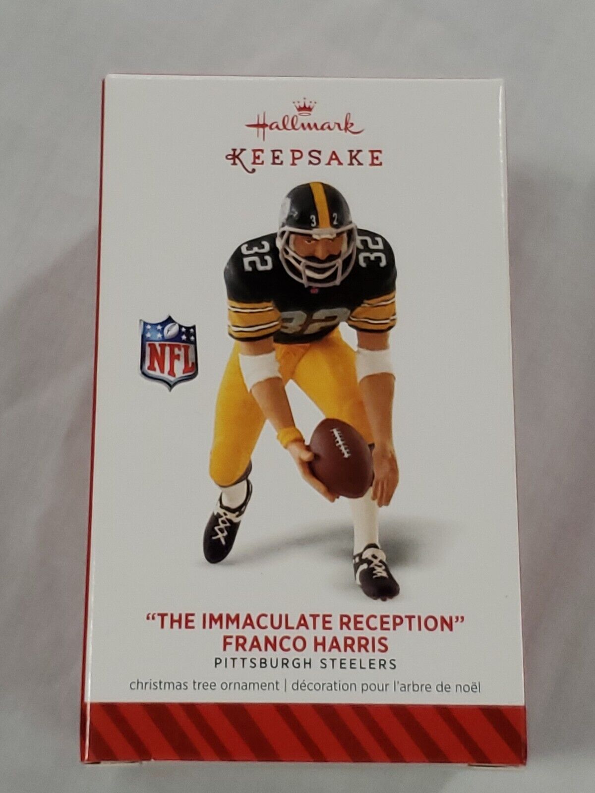 2014 Hallmark Franco Harris Immaculate Reception Christmas Ornament Steelers