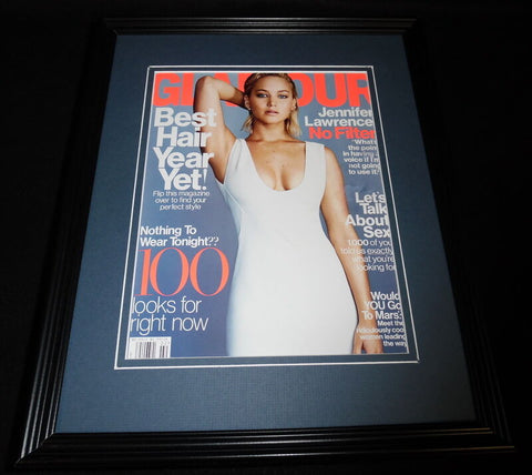 Jennifer Lawrence Framed ORIGINAL 2016 Glamour Magazine Cover B