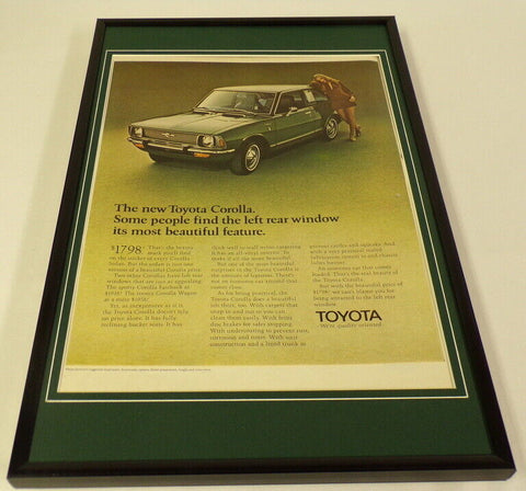 1970 Toyota Corolla Framed 11x17 ORIGINAL Vintage Advertisin​g Poster