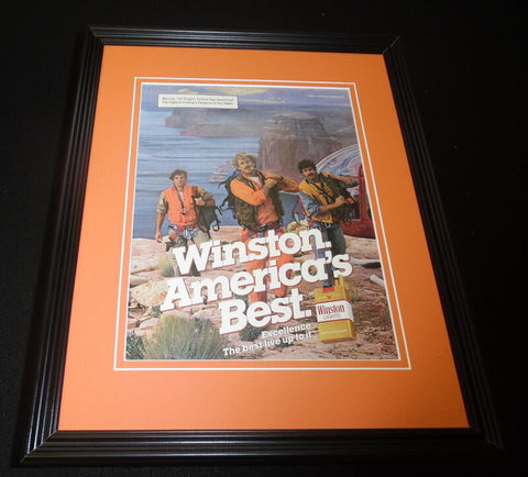 1985 Winston Cigarettes Framed 11x14 ORIGINAL Vintage Advertisement