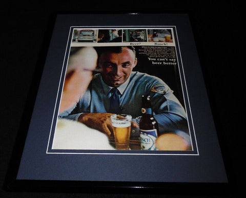 1966 Busch Beer Framed 11x14 ORIGINAL Vintage Advertisement