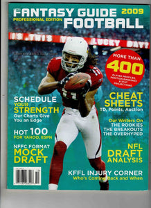 VINTAGE 2009 Fantasy Football Guide Magazine Larry Fitzgerald