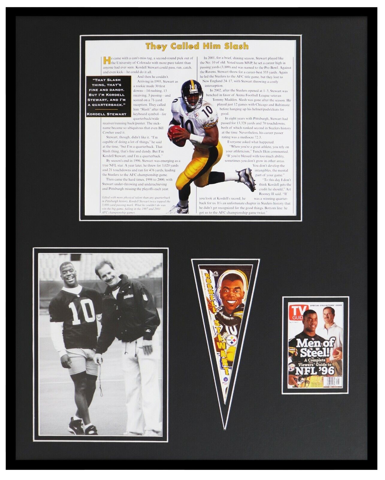 Kordell Stewart Slash Pittsburgh Steelers Framed 16x20 Photo Display 