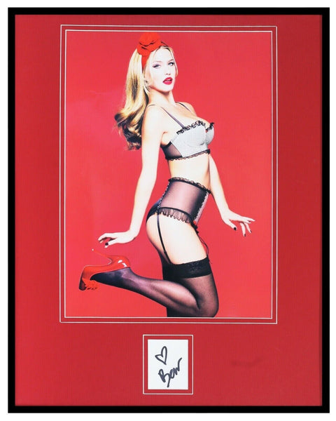 Bar Refaeli Signed Framed 16x20 Stockings Lingerie Heels Photo Display