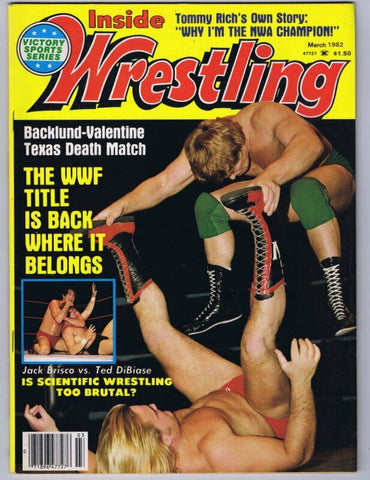 ORIGINAL Vintage March 1982 Inside Wrestling Magazine Backlund and Valentine 