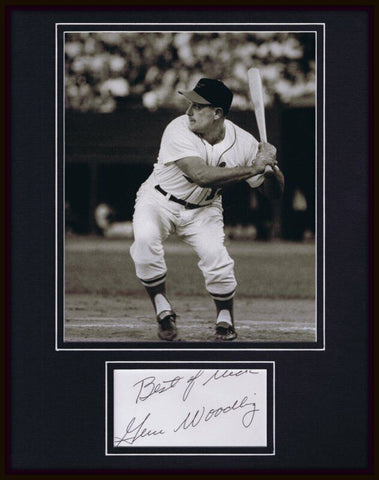 Gene Woodling Signed Framed 11x14 Photo Display JSA Yankees