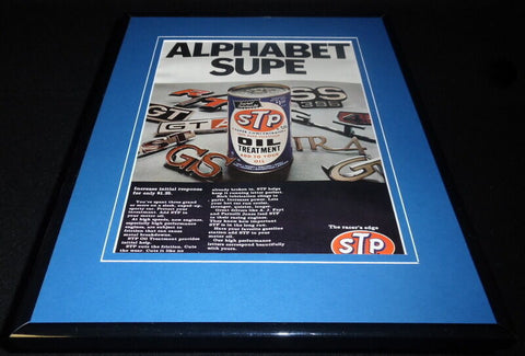 1968 STP Oil Treatment Framed 11x14 ORIGINAL Vintage Advertisement