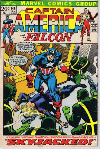 Captain America and Falcon #145 ORIGINAL Vintage 1972 Marvel Comics 