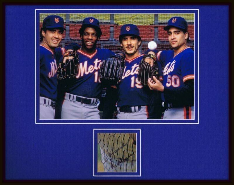 Ron Darling Signed Framed 11x14 Photo Display w/ Mets Staff