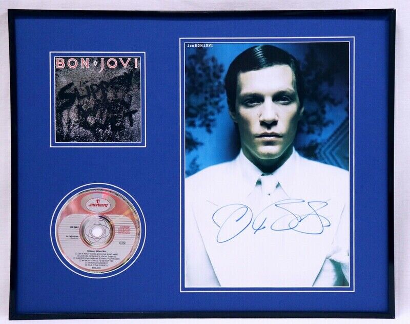 Jon Bon Jovi Signed Framed 16x20 CD & Photo Display JSA