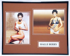 Halle Berry Signed Framed 16x20 Lingerie Photo Set 