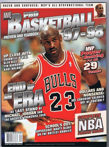 ORIGINAL Vintage 1997 MVP Basketball Preview Magazine Michael Jordan