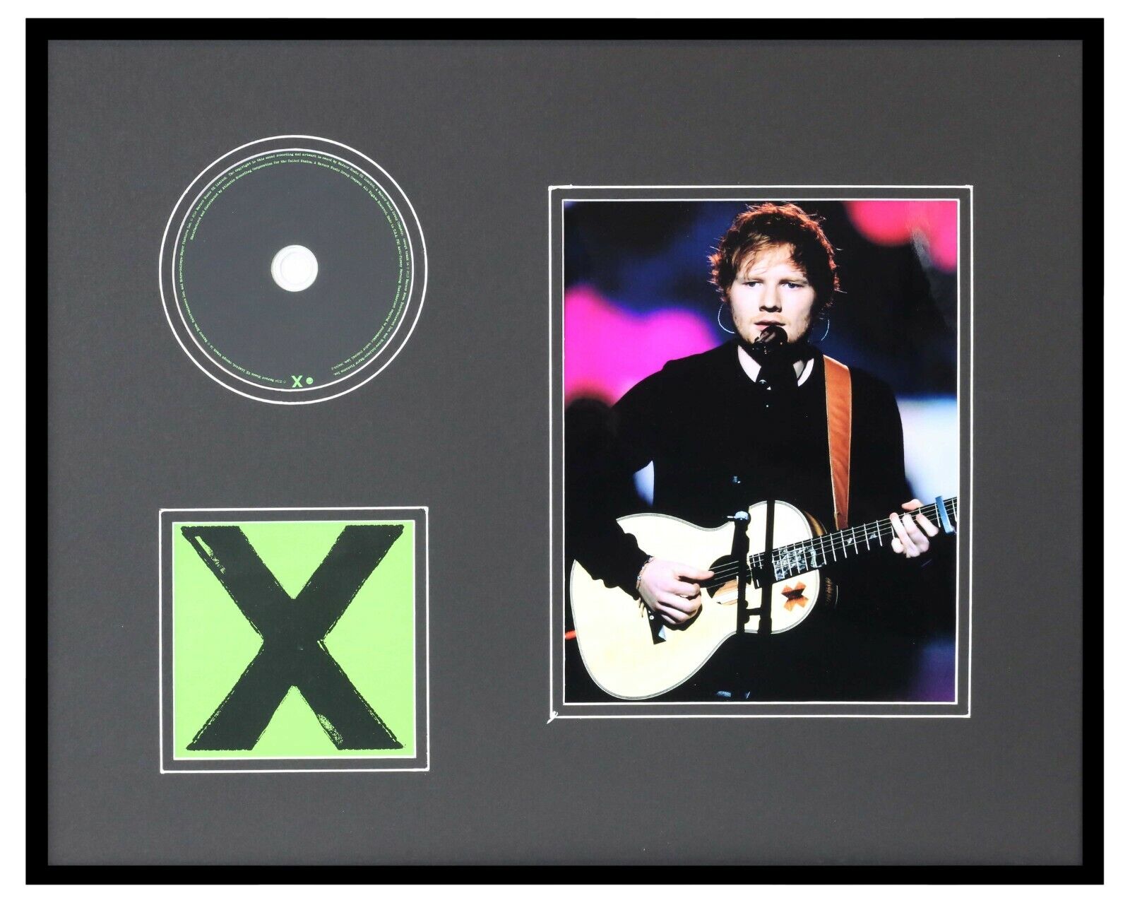 Ed Sheeran Framed 16x20 X CD & Photo Display