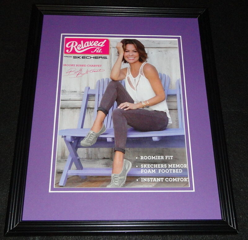 Brooke Burke Charvet Facsimile Signed Framed 2015 Skechers Advertising Display