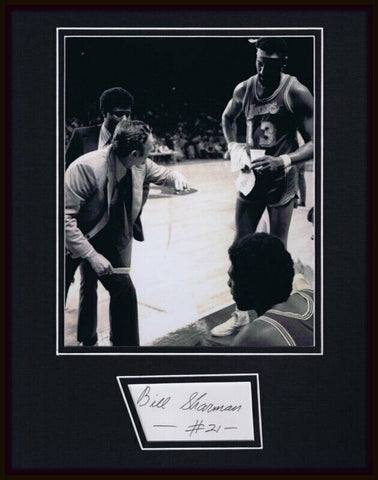 Bill Sharman Signed Framed 11x14 Photo Display Lakers