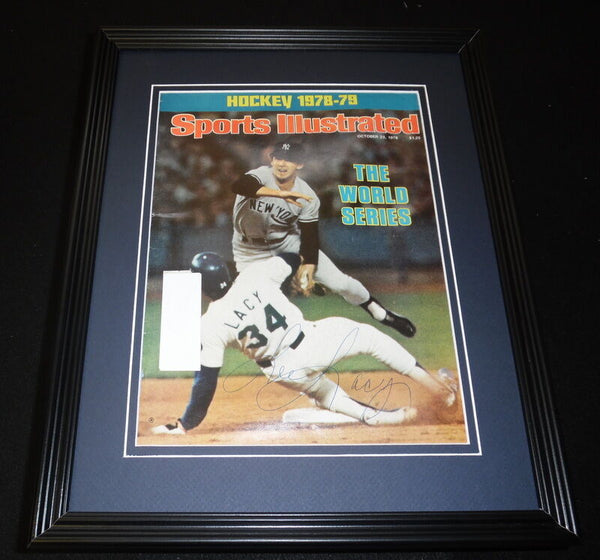 Lee Lacy Signed Framed 1978 Sports Illustrated Magazine Cover Dodgers