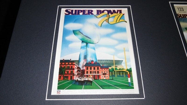 Dallas Cowboys Framed 16x20 Repro Super Bowl XII Ticket Program & Photo Set