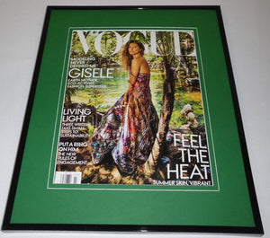 Gisele Bundchen 11x14 Framed ORIGINAL 2018 Vogue Magazine Cover