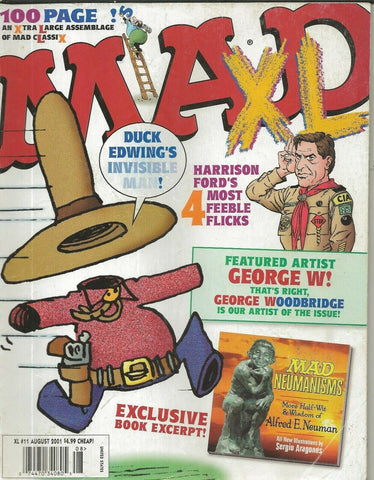 ORIGINAL Vintage Aug 2001 Mad Magazine XL #11 100 Pages