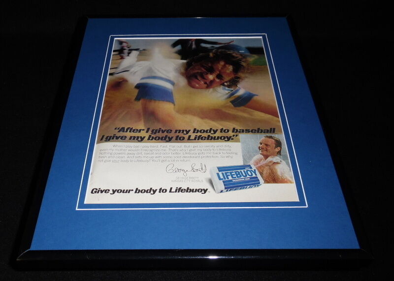 George Brett Facsimile Signed Framed 1981 Lifebuoy 11x14 Advertising Display