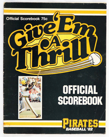 VINTAGE 1982 Cincinnati Reds @ Pittsburgh Pirates Scorebook Unscored