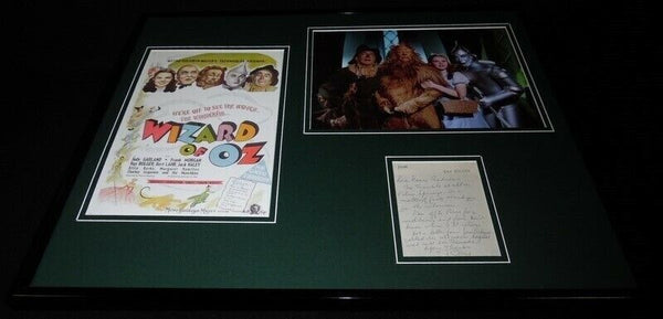 Ray Bolger Signed Framed 16x20 Handwritten Note & Photo Set JSA Wizard of Oz 