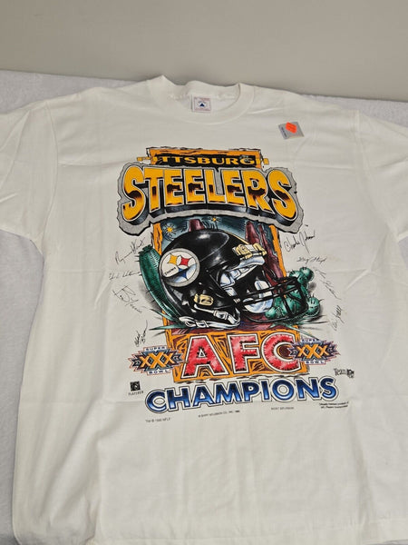 VINTAGE Deadstock Delta 1995 Pittsburgh Steelers AFC Champs T-Shirt XL NWT