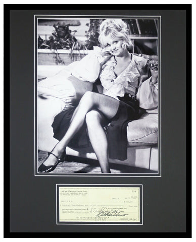 Goldie Hawn Laugh in Signed Framed 16x20 Photo & Check Display JSA