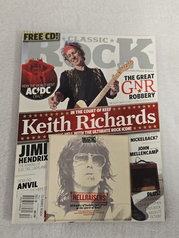 Dec 2008 Classic Rock Magazine Keith Richards Jimi Hendrix Anvil w/ CD