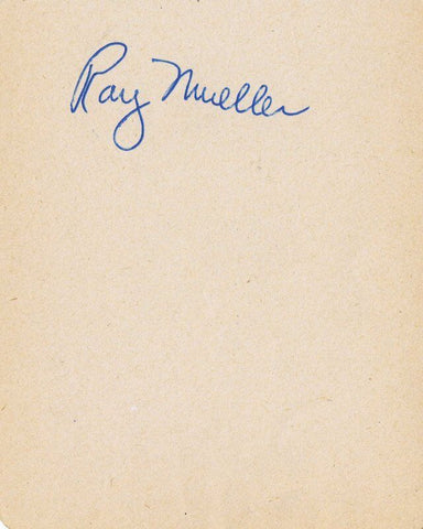 Ray Mueller Signed Vintage Album Page JSA Reds Giants