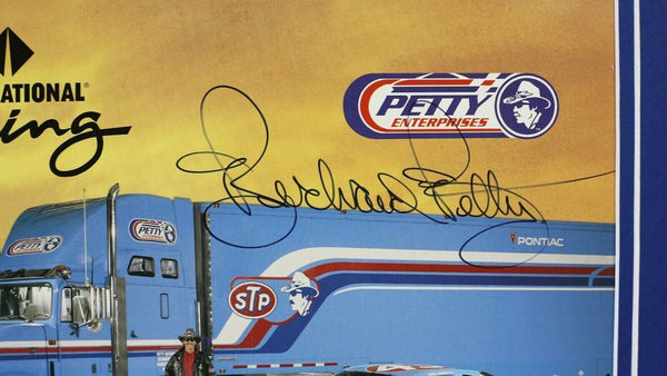 Richard Petty Signed Framed 16x20 Crash Photo Set JSA