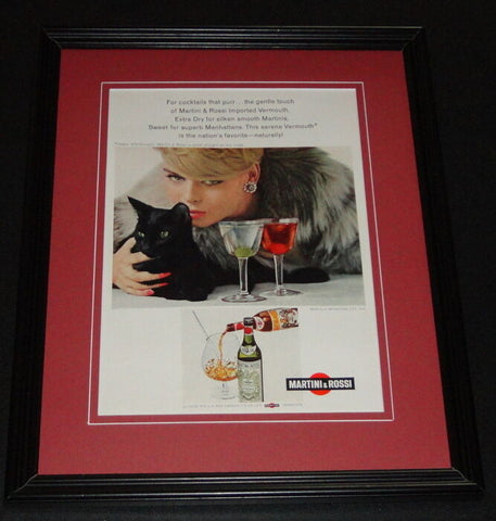 Vintage Martini & Rossi Framed ORIGINAL Advertisement Photo