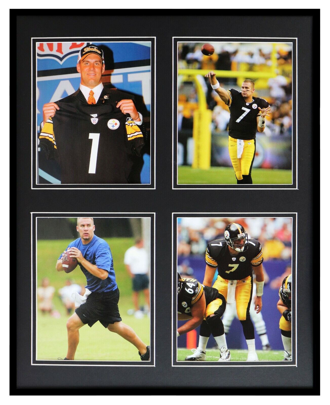 Ben Roethlisberger 2004 Rookie Year Framed 16x20 Photo Collage Steelers