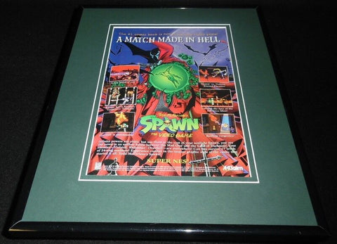 Spawn 1995 SNES 11x14 Framed ORIGINAL Vintage Advertisement