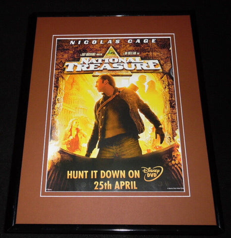 National Treasure 2005 Framed 11x14 ORIGINAL Vintage Advertisement Nicolas Cage