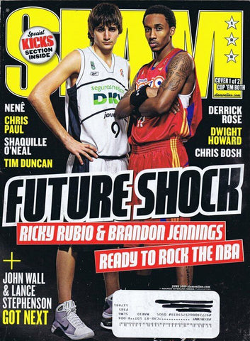 ORIGINAL Vintage June 2009 Slam Magazine Ricky Rubio Brandon Jennings Tim Duncan