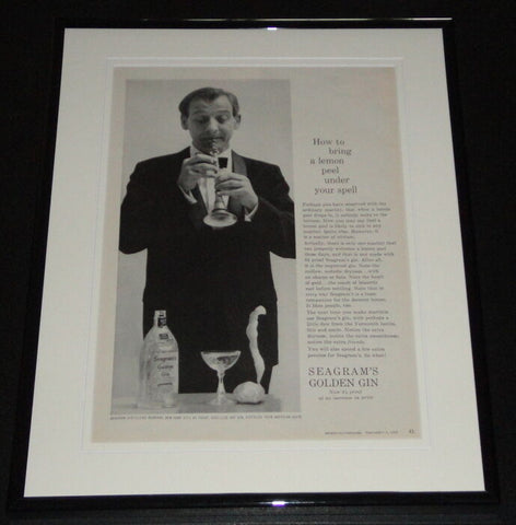 1958 Seagram's Golden Gin 11x14 Framed ORIGINAL Vintage Advertisement