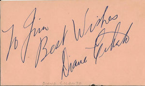 Diane Cilento / Ruth Draper Dual Signed Vintage 3x5 Index Card JSA 