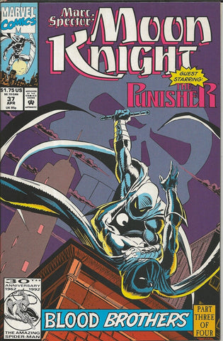 Marc Spector Moon Knight #37 ORIGINAL Vintage 1992 Marvel Comics Punisher