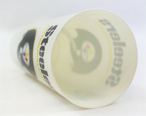 VINTAGE 1980s Pittsburgh Steelers Plastic Drinking Glass Beer Cup 